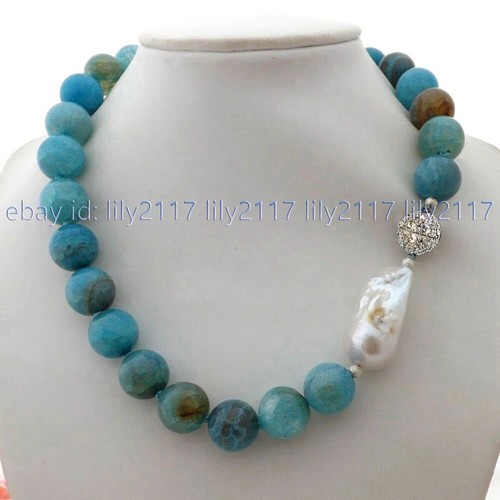 Huge 14mm blue agate - 14mm,